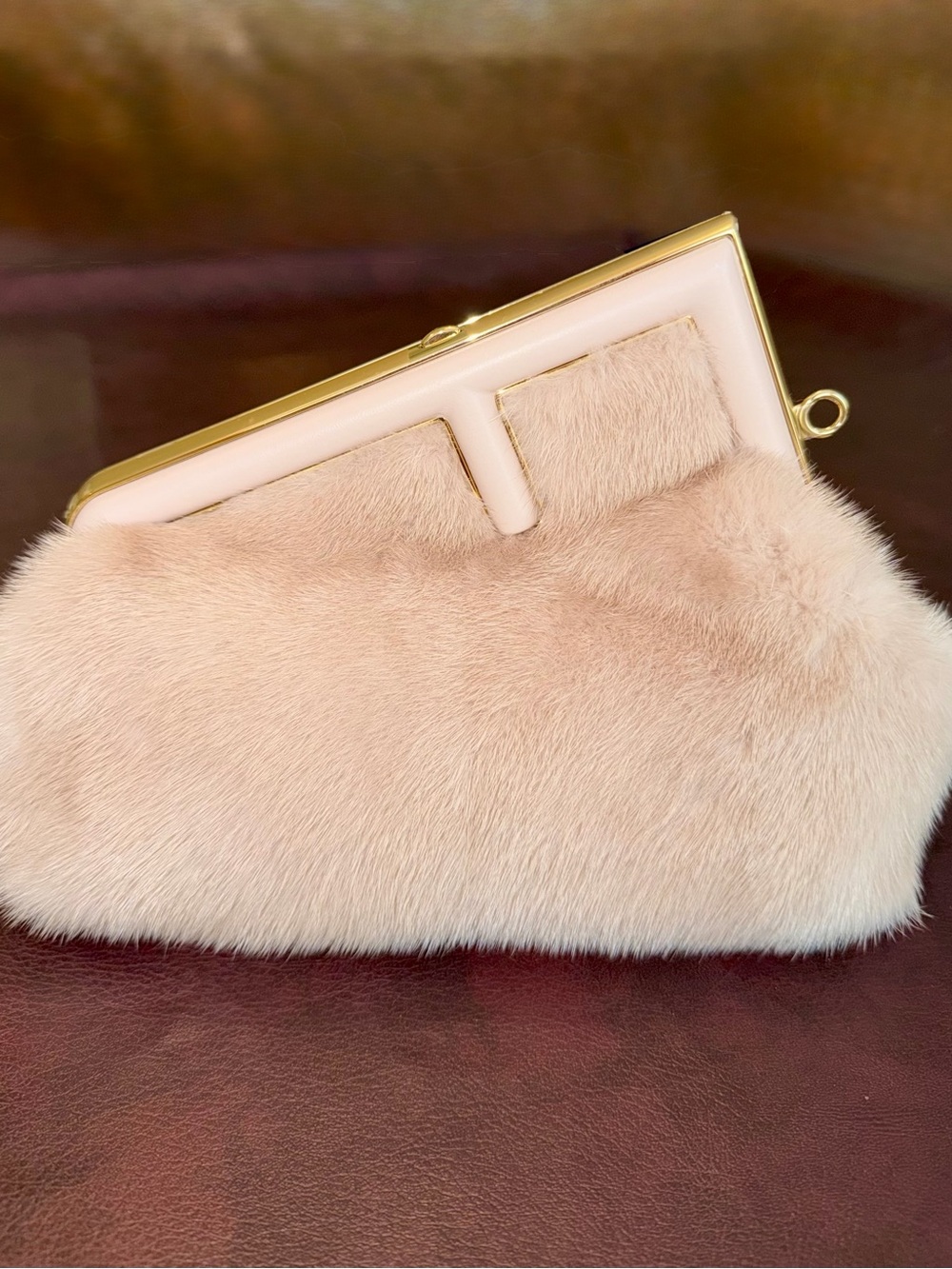 BRAND NEW FENDI FIRST SMALL — PALE PINK MINK